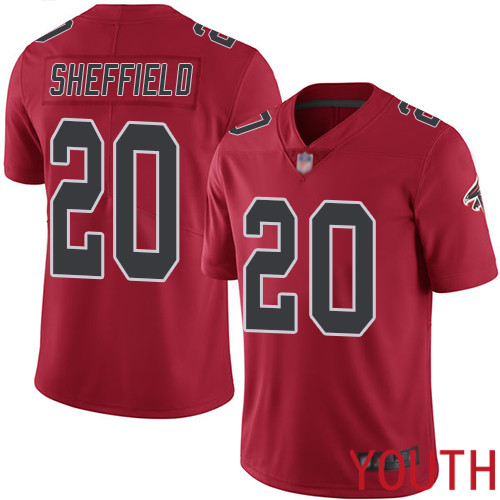 Atlanta Falcons Limited Red Youth Kendall Sheffield Jersey NFL Football #20 Rush Vapor Untouchable->youth nfl jersey->Youth Jersey